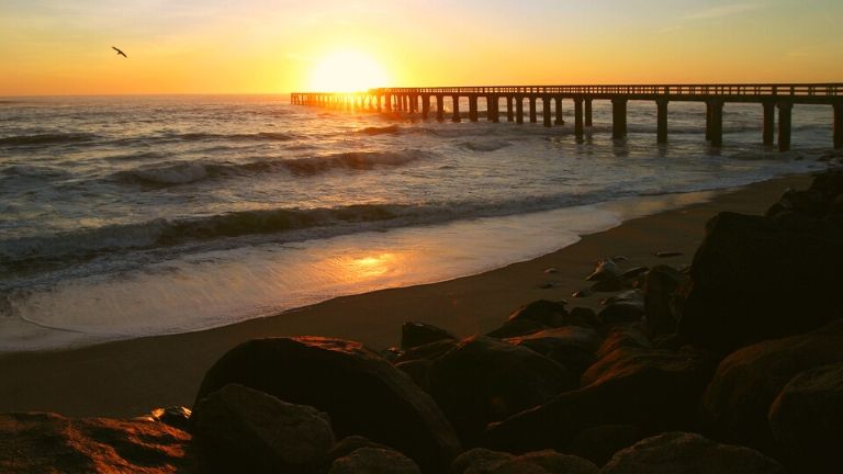 Swakopmund namibie jete au coucher du soleil